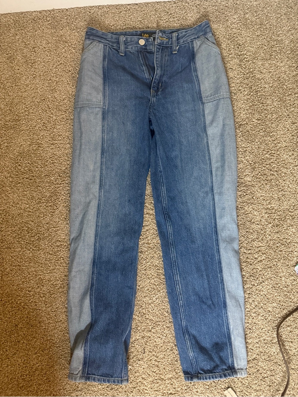 Lee Two-Tone Blue Straight Leg Jeans